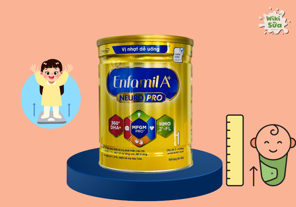 Sữa Enfamil A+ giúp em tăng cân và phát triển chiều cao