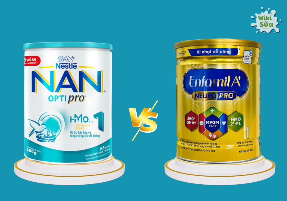 Sữa Enfa A và sữa công thức Nan Optipro