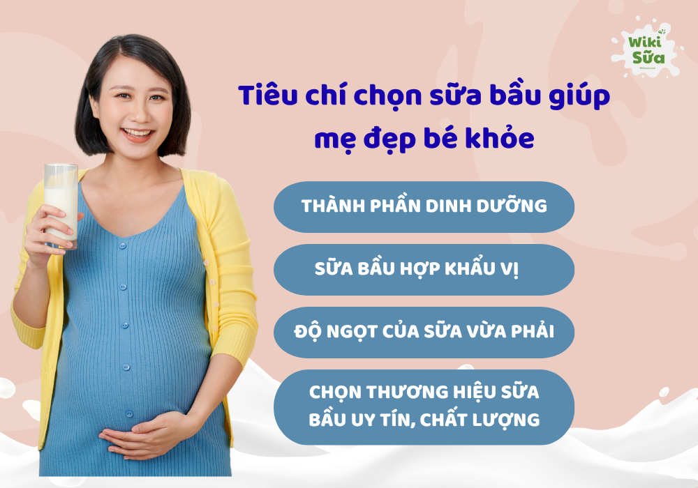 Tiêu chí chọn sữa bầu tốt nhất hiện nay