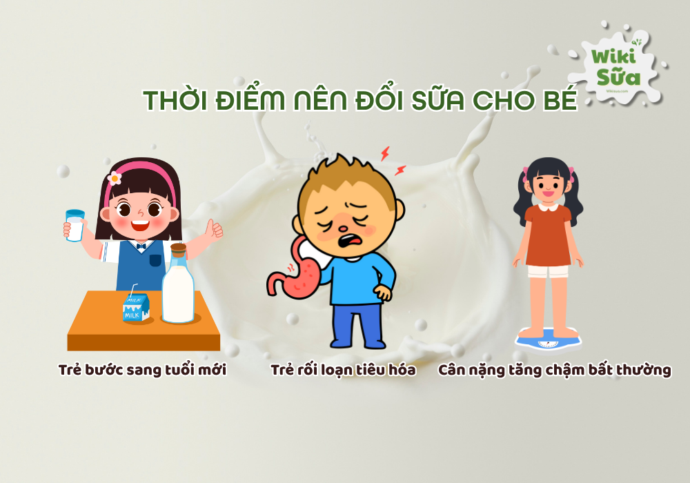 Ba mẹ cần nhận biết đúng thời điểm thay đổi sữa phù hợp cho bé