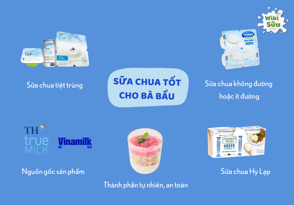 Những loại sữa chua tốt cho bà bầu