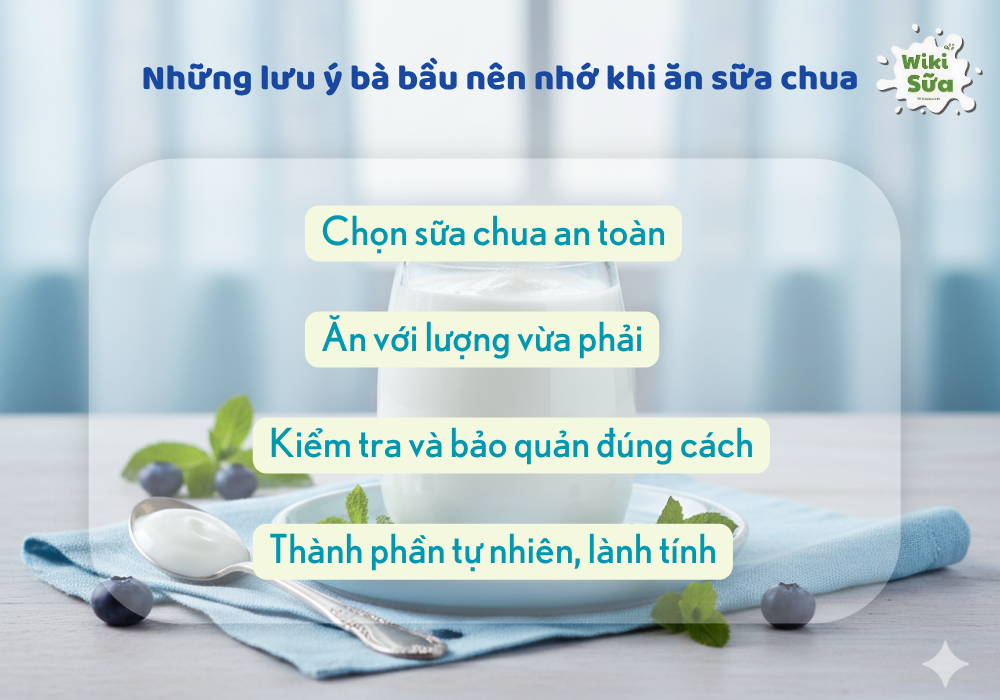 Những lưu ý bà bầu nên nhớ khi ăn sữa chua