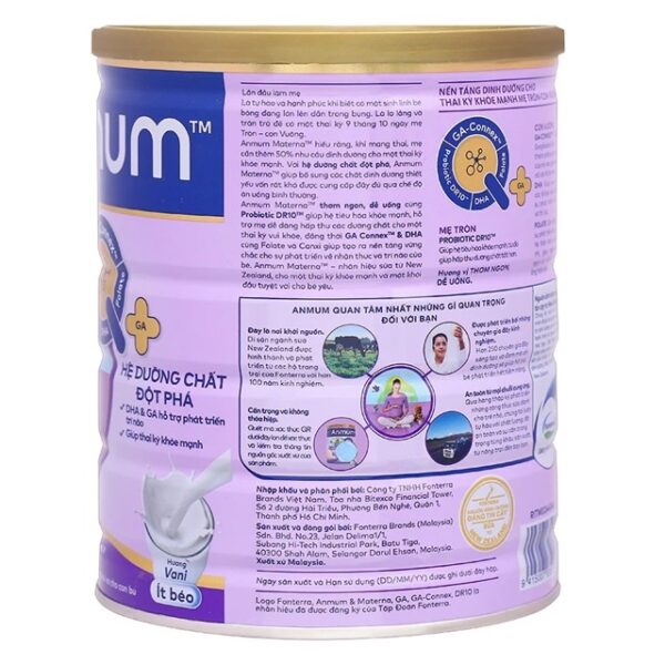Sữa bầu Anmum hương vani lon 800g