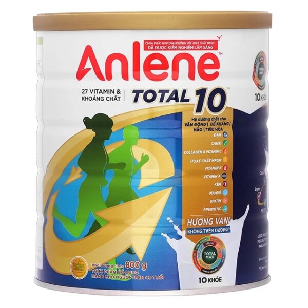 Sữa bột cho người lớn Anlene Total 10 hương vani