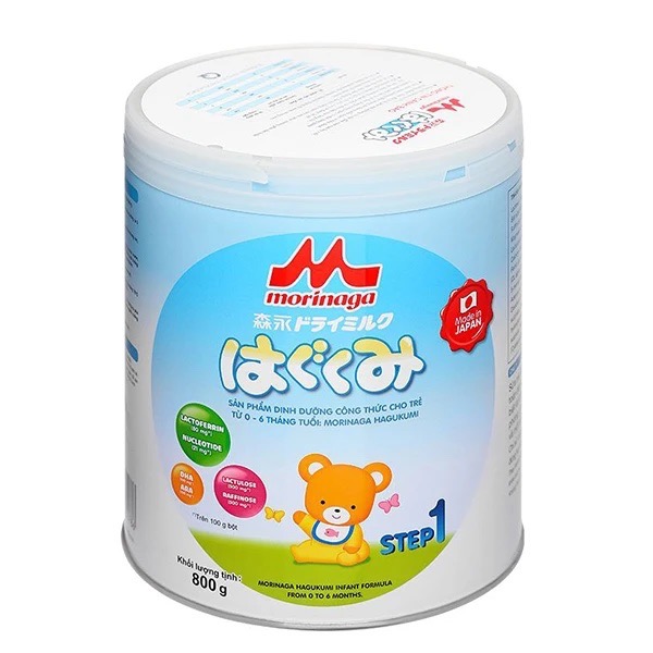 Sữa bột Morinaga Hagukumi số 1 800g mẫu mới