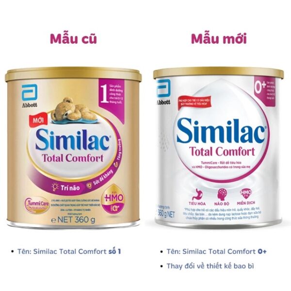 Sữa bột Similac Total Comfort 0+ mẫu mới và cũ