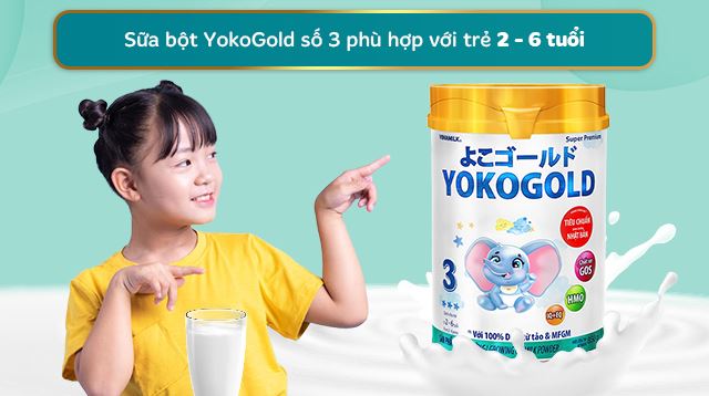 Sữa bột YokoGold số 3 cho trẻ từ 2-6 tuổi