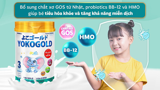 Sữa bột YokoGold số 3 bổ sung dinh dưỡng cho trẻ