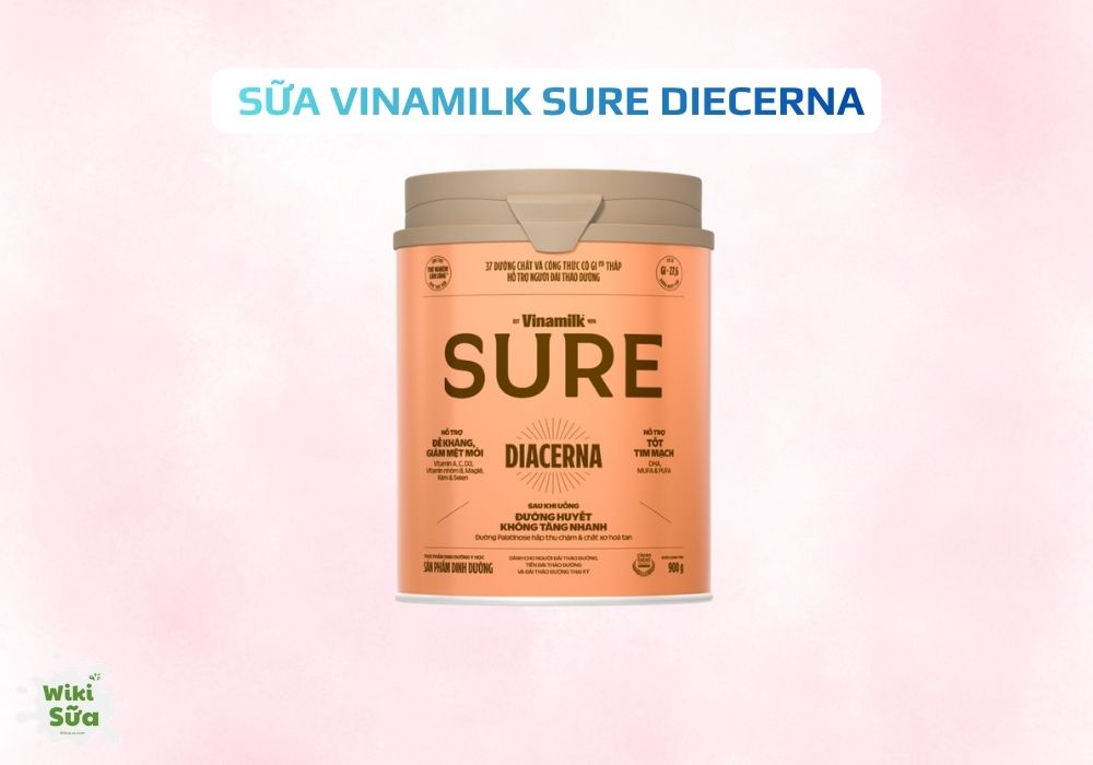 Sữa Vinamilk Sure Diecerna cho bà bầu tiểu đường thai kỳ
