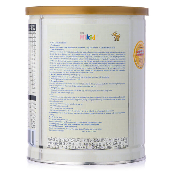 Hướng dẫn sử dụng Sữa dê Hikid