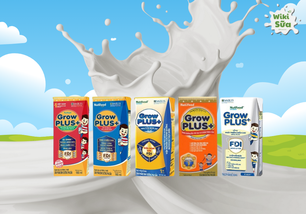 Các loại sữa Grow Plus+ pha sẵn cho trẻ