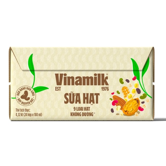 Thùng sữa hạt Vinamilk 9 loại hạt không đường 
