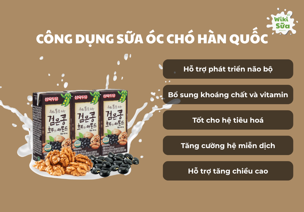 Sữa óc chó Hàn Quốc tốt cho sự phát triển của trẻ
