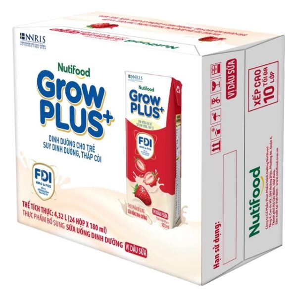 Sữa pha sẵn Nutifood GrowPLUS+ đỏ cho trẻ từ 1 tuổi