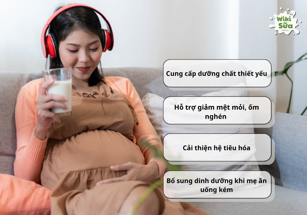 Uống sữa dành cho mẹ bầu 3 tháng đầu mang lại nhiều lợi ích 
