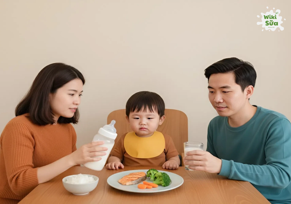 Lạm dụng sữa không ăn đủ bữa khiến bé mất cân bằng dinh dưỡng
