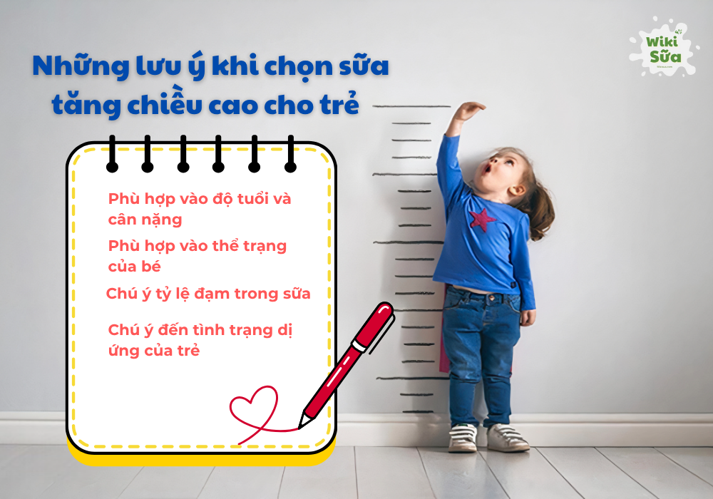 những lưu ý khi lựa chọn sữa tăng chiều cao cho trẻ