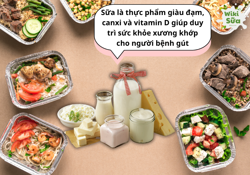 Vai trò của sữa trong thực đơn của người bị bệnh gút