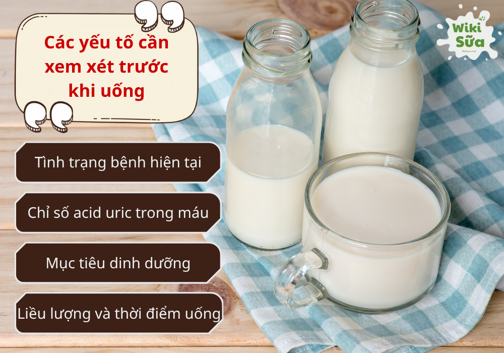 Các yếu tố cần xem xét trước khi uống 
