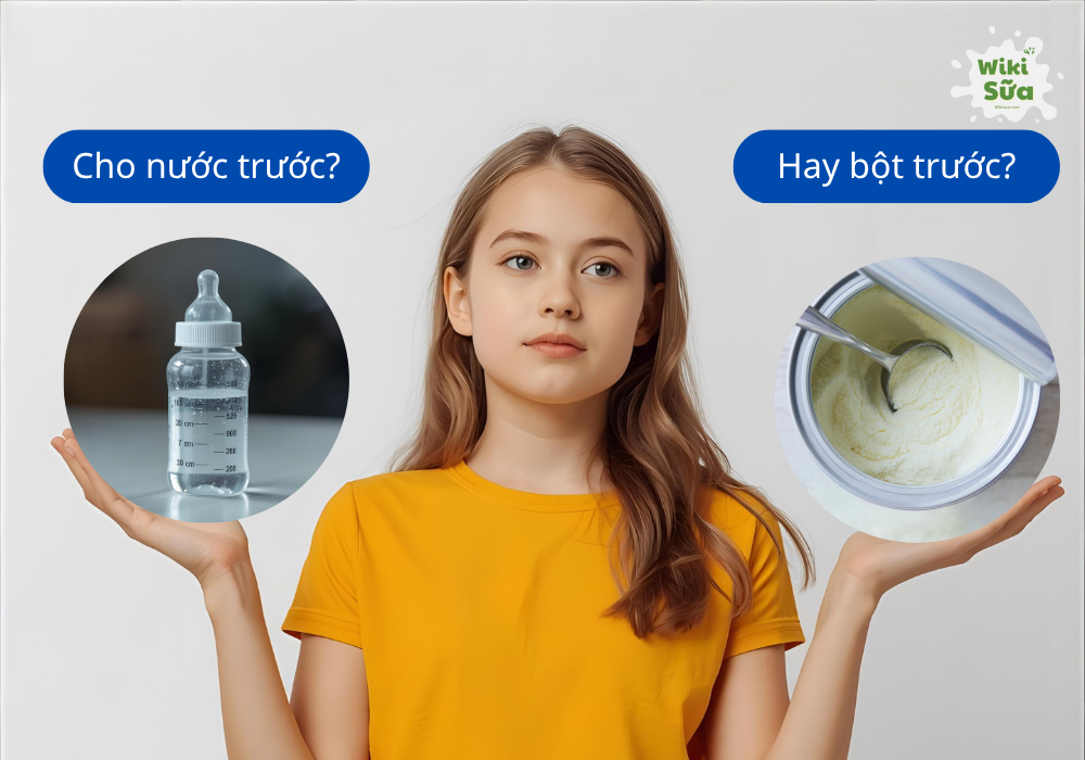 Tìm hiểu khi pha sữa công thức cho nước trước hay sữa trước 