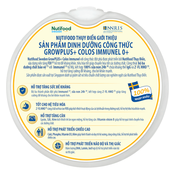 Thông ti dinh dưỡng sữa