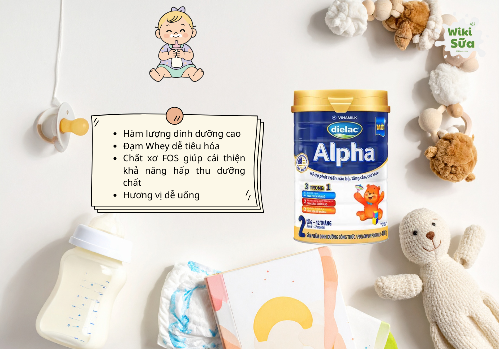 Sữa Dielac Alpha 6–12 tháng có giúp trẻ tăng cân hiệu quả 