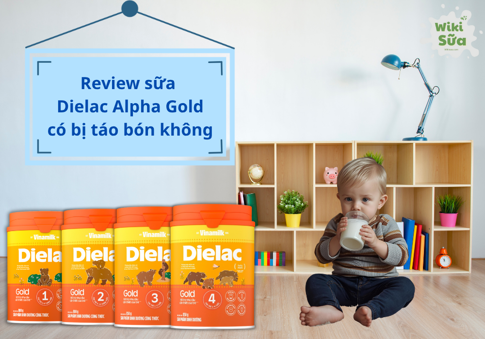 Review sữa Dielac Alpha Gold có bị táo bón không và những lưu ý khi sử dụng