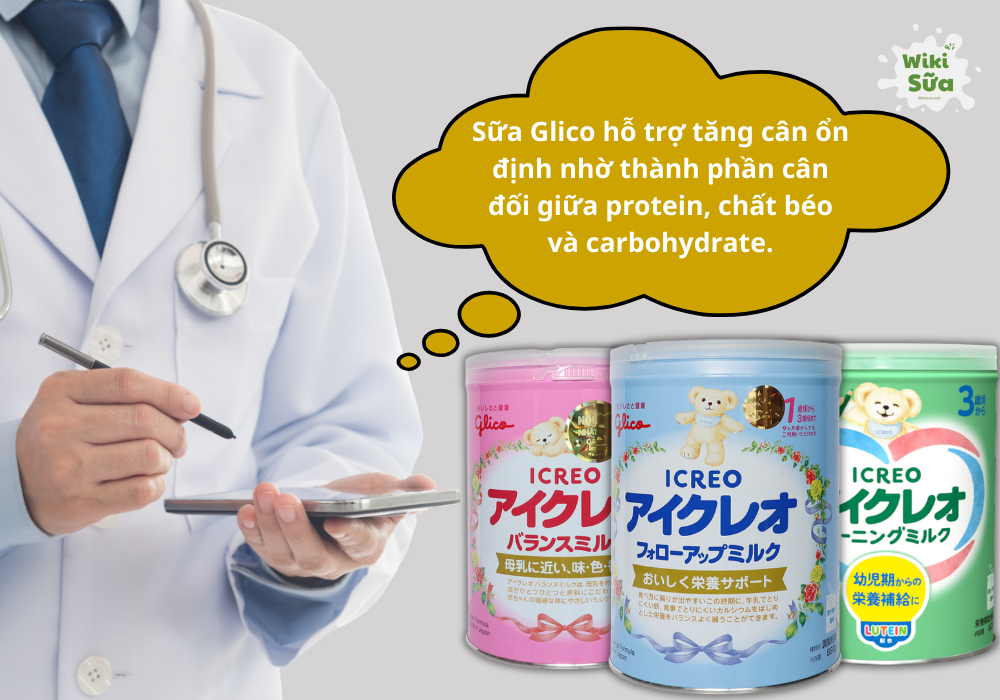 Tìm hiểu uống sữa Glico có tăng cân tốt không