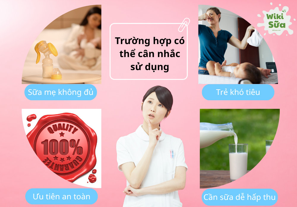 Các trường hợp có thể cân nhắc sử dụng sữa HiPP từ 0 đến 6 tháng tuổi
