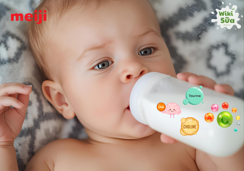 Sữa meiji 0-1 nội địa Nhật cung cấp nhiều dưỡng chất cho trẻ sơ sinh 