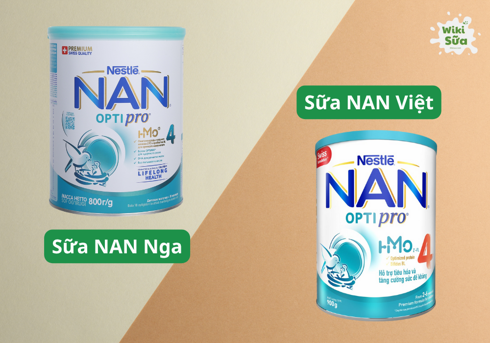 Sữa NAN Nga và sữa Nan Việt đều giúp trẻ tăng cân