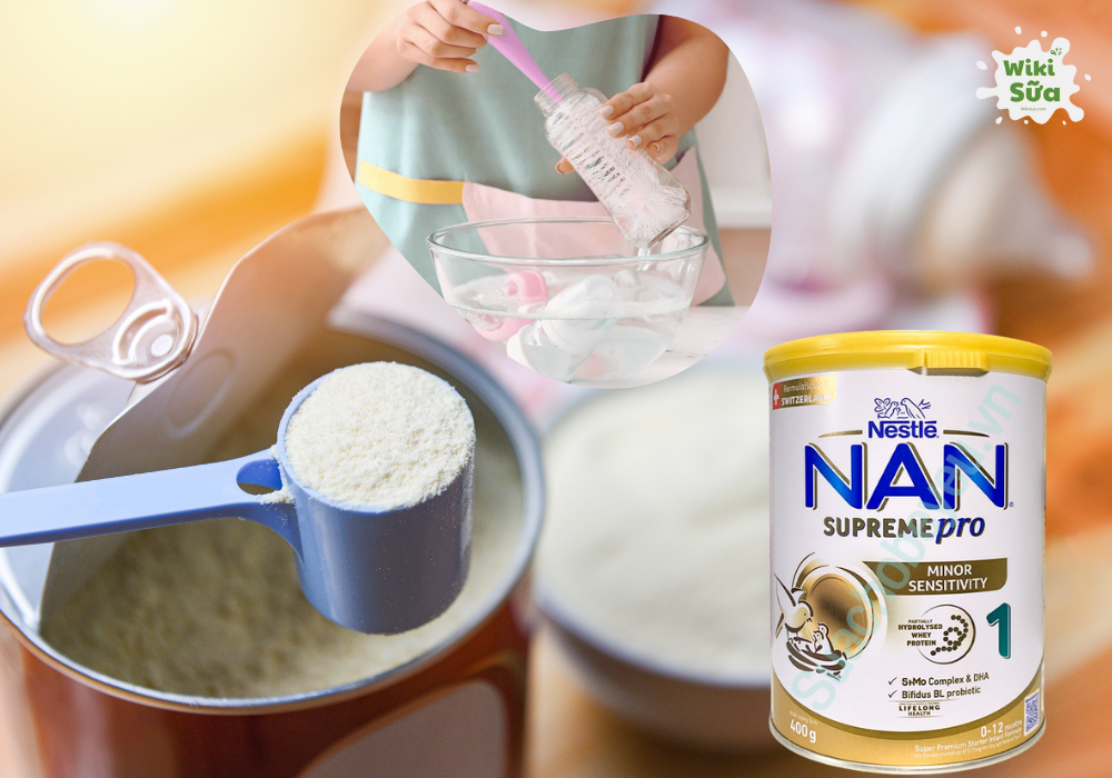 Pha sữa NAN đúng cách cho trẻ theo từng loại giúp bé hấp thu dưỡng chất tốt nhất 