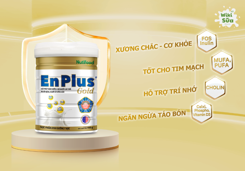 Dòng NutiFood Enplus Gold giúp phục hồi sức khỏe cho người cao tuổi