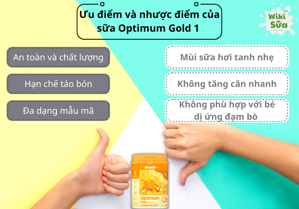 Ưu điểm và nhược điểm của sữa Optimum Gold 1 
