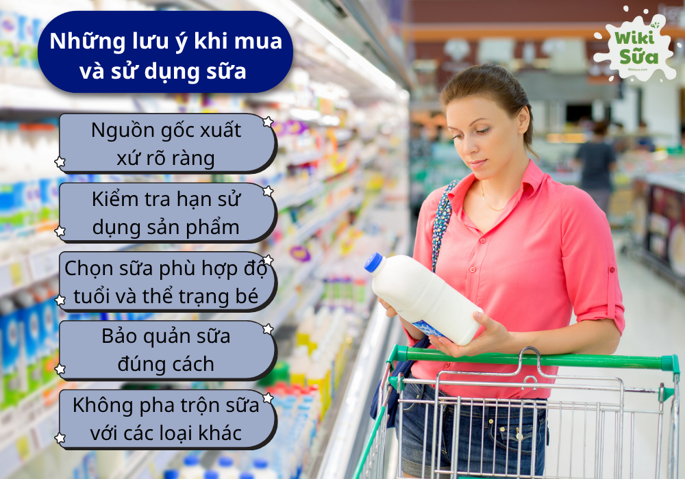 Những lưu ý khi mua và sử dụng sữa mà mẹ nên biết 