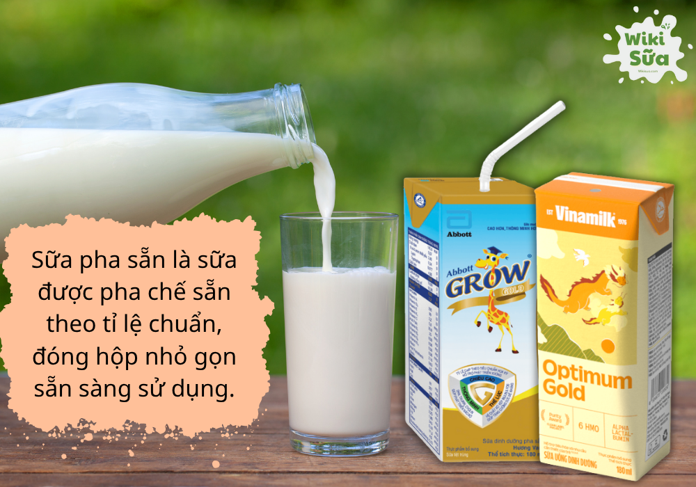 Khái niệm sữa pha sẵn cho bé 1 tuổi