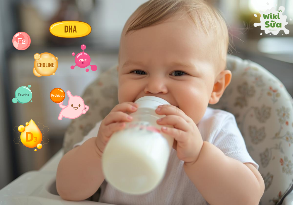 Sữa phát triển trí não cho trẻ 1 tuổi chứa nhiều dưỡng chất vàng