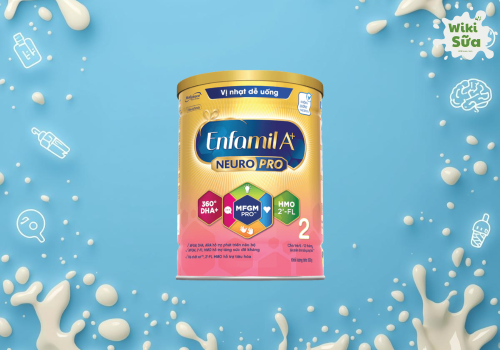 Sữa Enfamil A+ 2 cho trẻ từ 1 tuổi phát triển trí não chiều cao