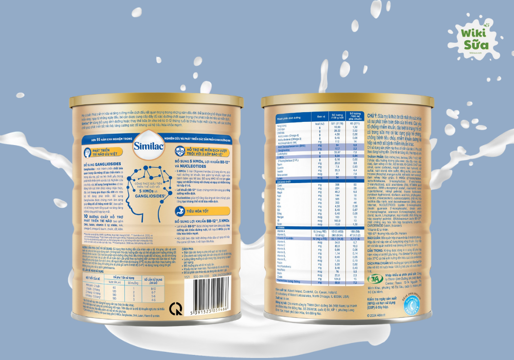 Thành phần dinh dưỡng chính của sữa Similac 6-12 tháng 
