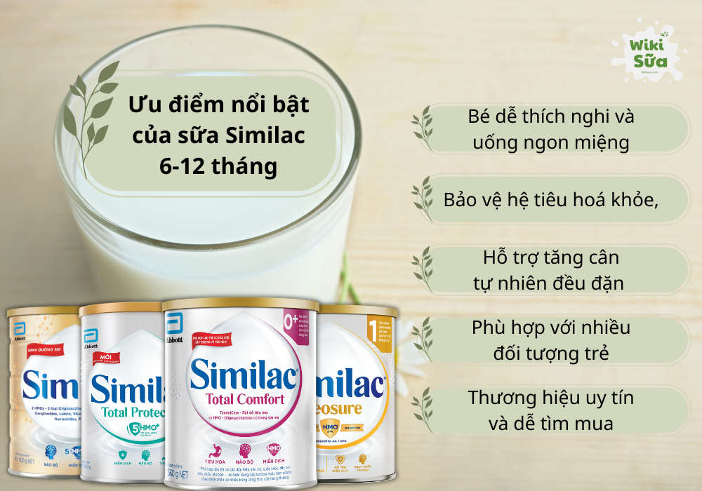 Ưu điểm nổi bật của sữa Similac 6-12 tháng 