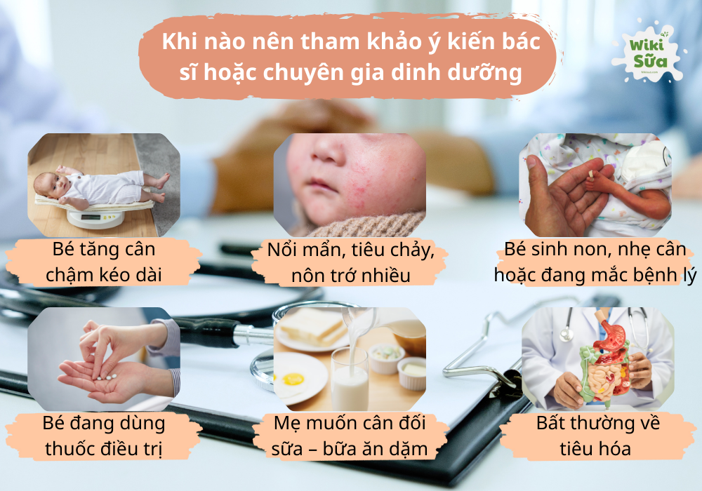 Khi nào nên tham khảo ý kiến bác sĩ hoặc chuyên gia dinh dưỡng 
