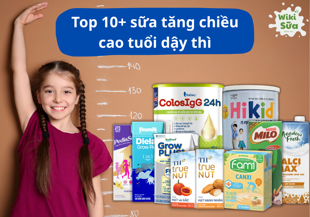 Sữa tăng chiều cao tuổi dậy thì