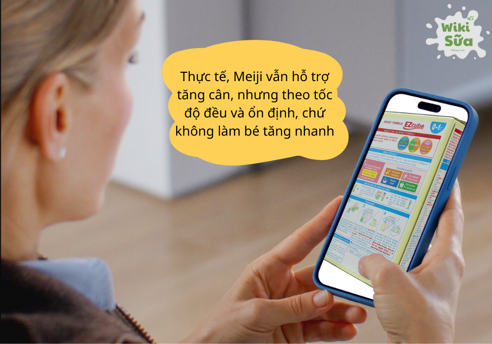 Tìm hiểu bé uống sữa Meiji có tăng cân không 