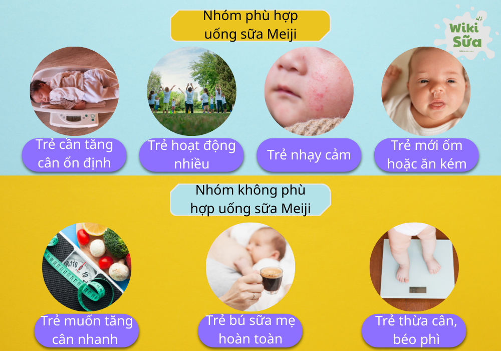 Trường hợp bé nên và không nên dùng Meiji nếu muốn tăng cân 