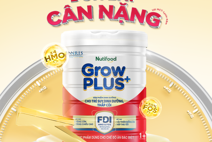 sữa bột Nutifood GrowPLUS+ Suy Dinh Dưỡng trên 1 tuổi – lon 850g