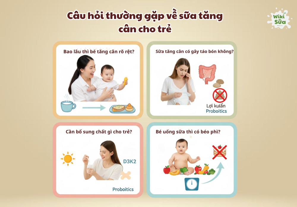 Những thắc mắc của me khi mua sữa tăng cân cho bé 