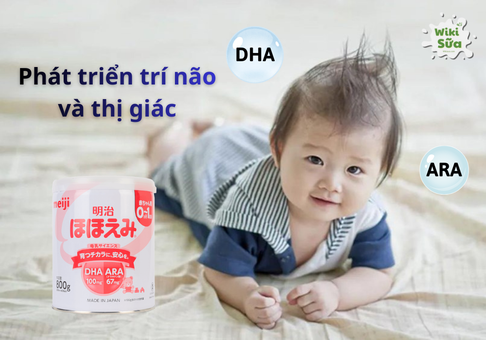 Sữa Meiji bột nội địa 0-1 giúp phát triển trí não và thị giác