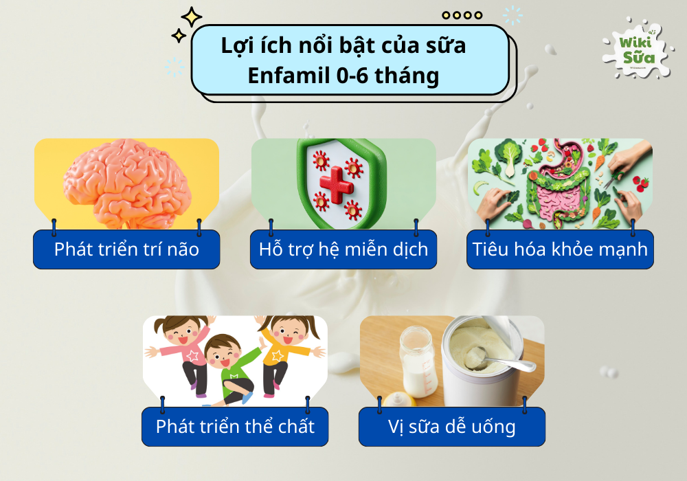 Lợi ích nổi bật của sũa Enfamil 0-6 tháng