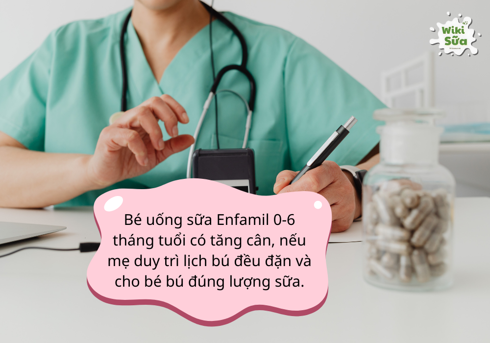 Tìm hiểu sữa Enfamil 0-6 tháng tuổi có tăng cân không
