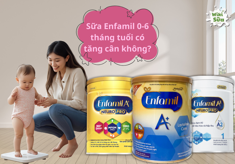 Đánh giá chi tiết cho mẹ bỉm sữa Enfamil 0-6 tháng tuổi có tăng cân không